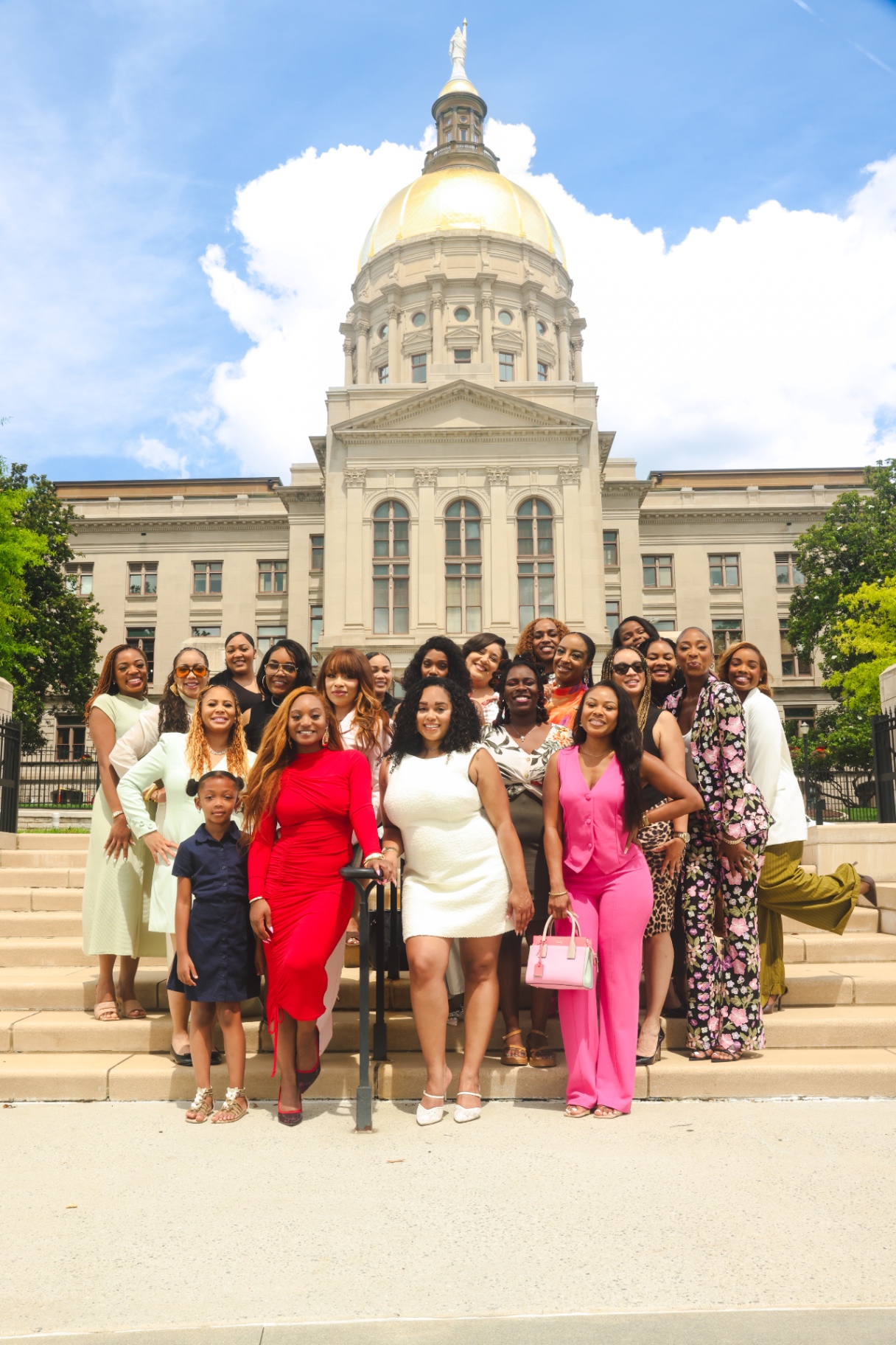 Group photo on the Georgia State Capitol steps