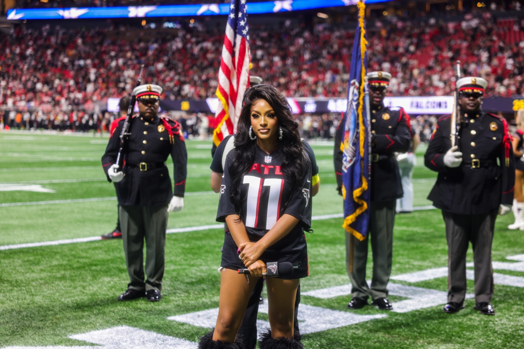 National anthem performance at the Atlanta Falcons game