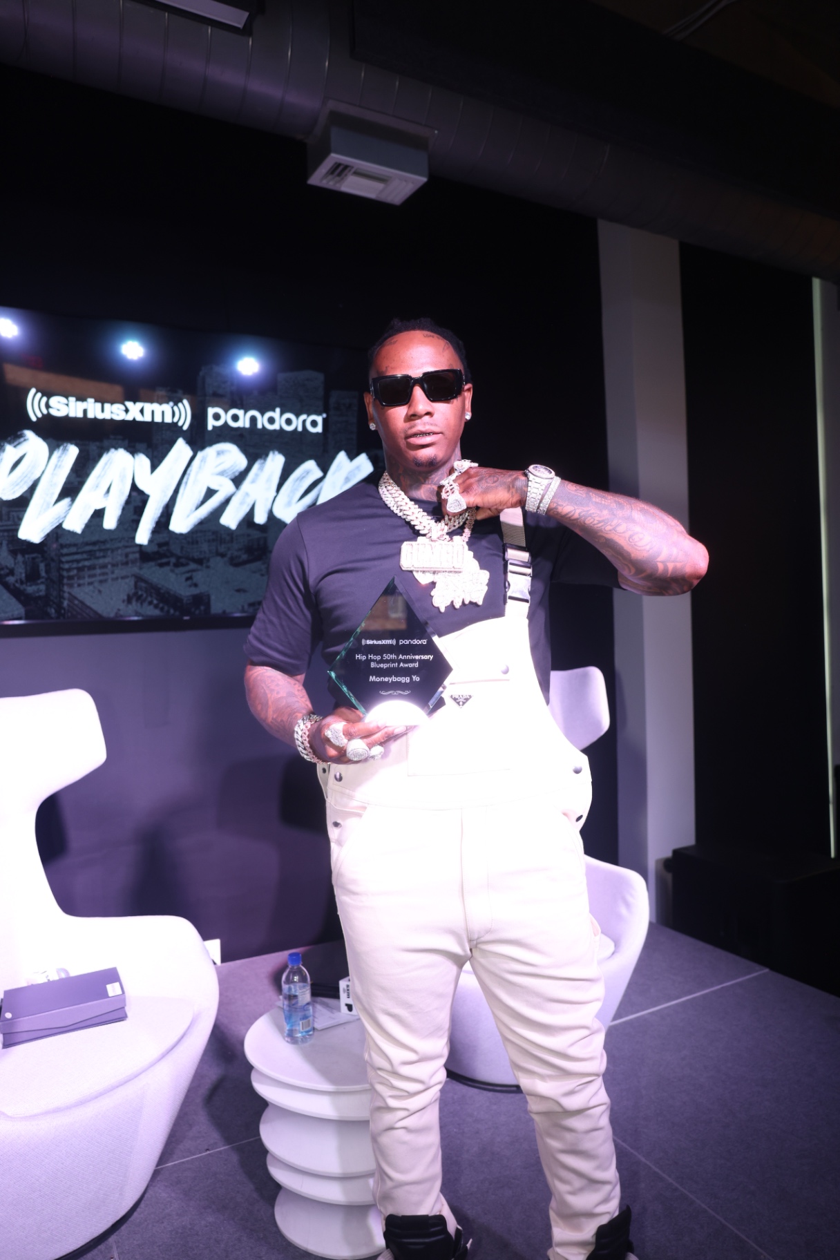 Award moment at the SiriusXM Pandora Playback event